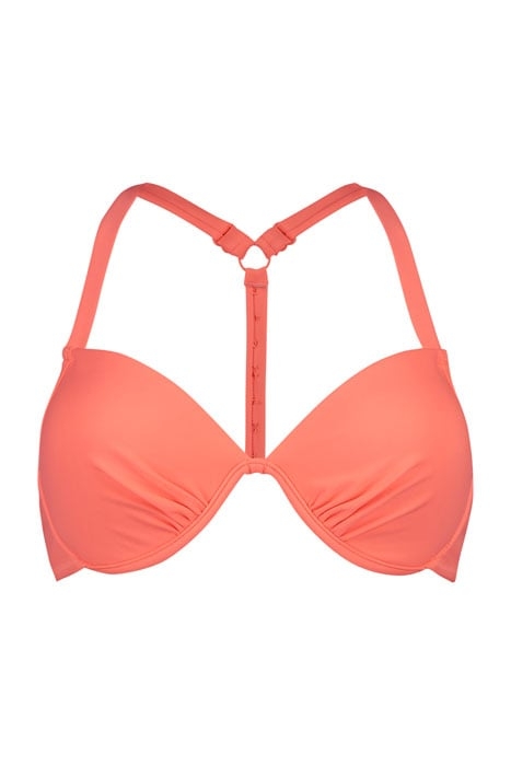 CINDY PADDED WIRED TOP PUKA FLIRTY CORAL CUP B/C 1