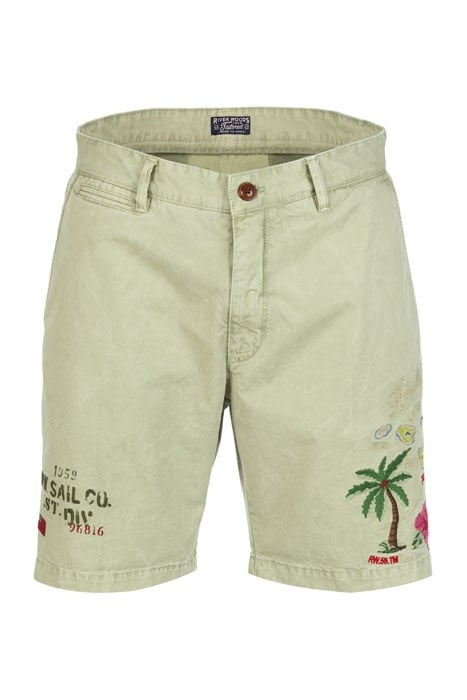 CHINO COTTON SHORTS GREEN 1