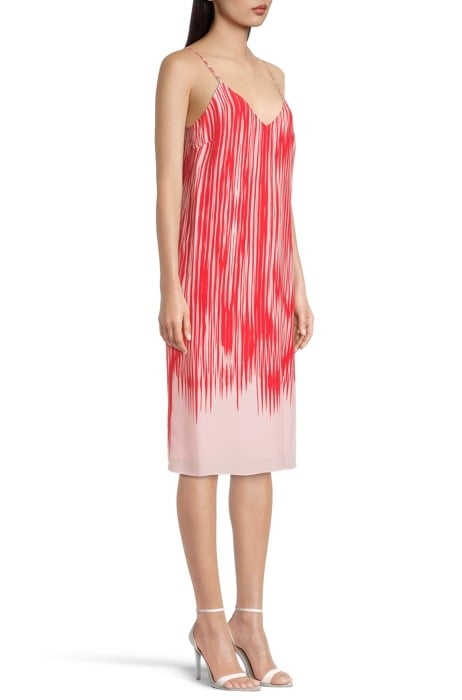 STRAPPY PRINT DRESS RED ABSTRA 3