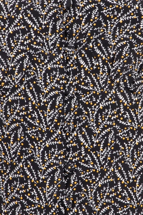 ELIN DITZY FLORAL V-NECK BUTTON BLOUSE WOMEN BLACK/WHITE 5