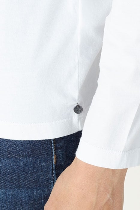 CREW NECK LOOSE TEE LS + DECO WHITE 5