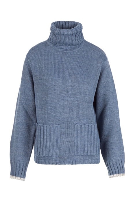 ROLL NECK SWT LS BACK DETAIL BLUE 1