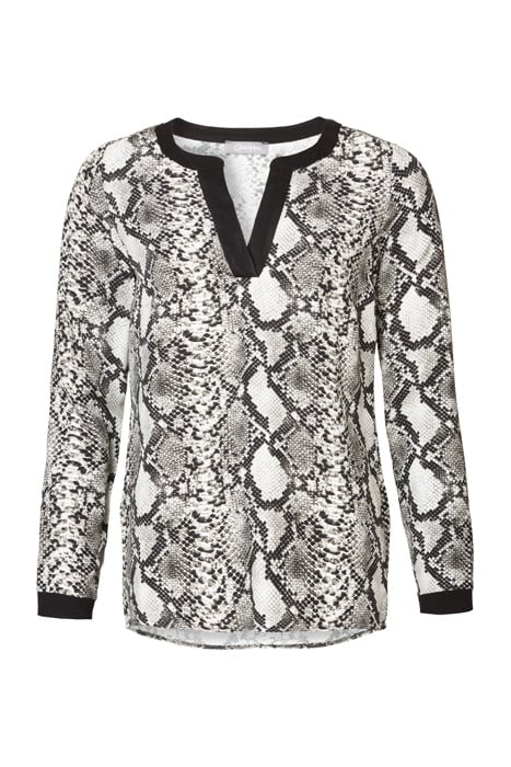 TOP BI-COLOR SNAKE PRINT BLACK/WHITE 1