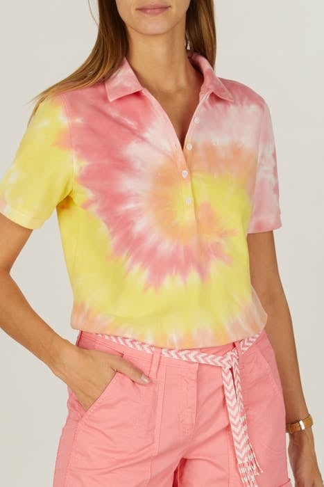 BASIC POLO SHSL TIE&DYE YELLOW 5