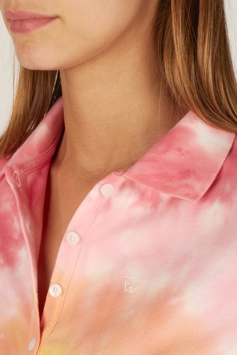 BASIC POLO SHSL TIE&DYE YELLOW 4