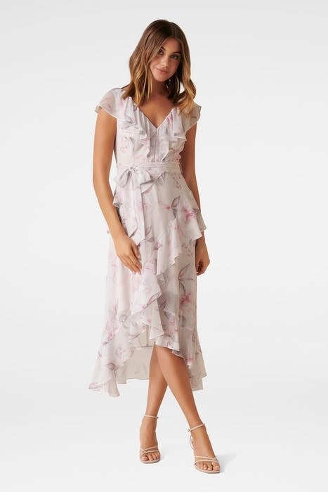 STEPHANIE RUFFLE MIDI DRESS GRANDE FLORA 3