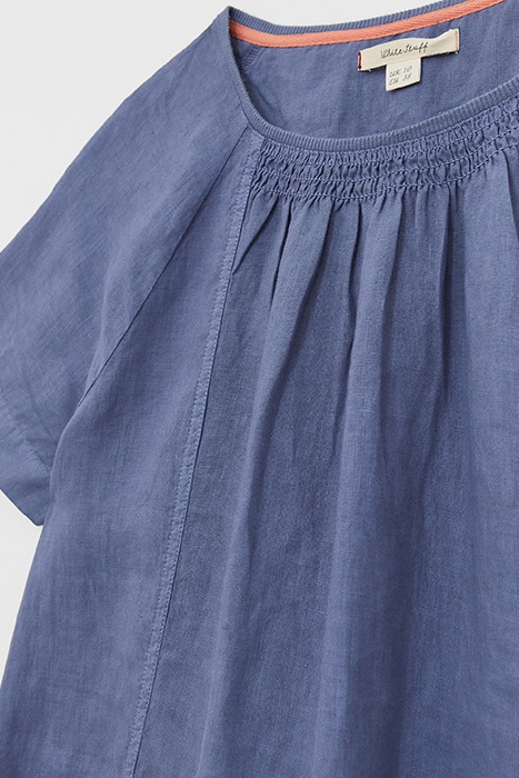 AVERY LINEN DRESS MID BLUE 5