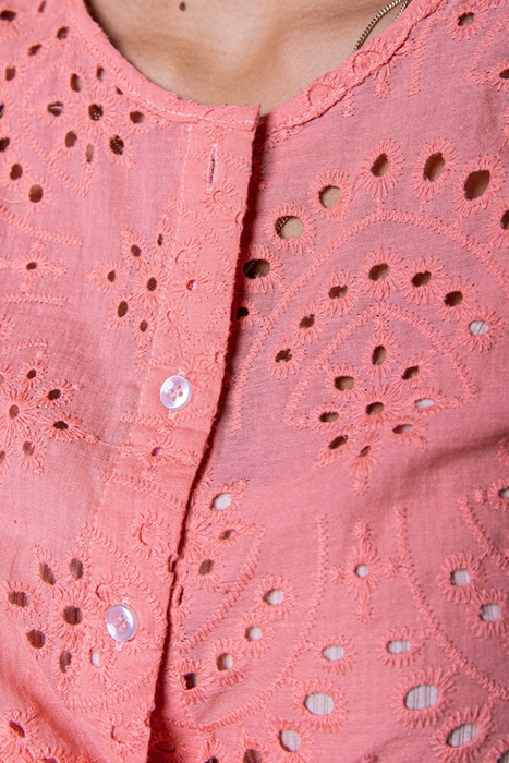 JO BRODERIE ANGLAISE CROPPED BLOUSE PINK 4