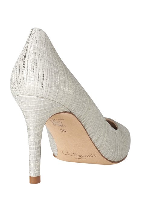 FLORET COURT HEEL CRE-METALLIC CREAM 3