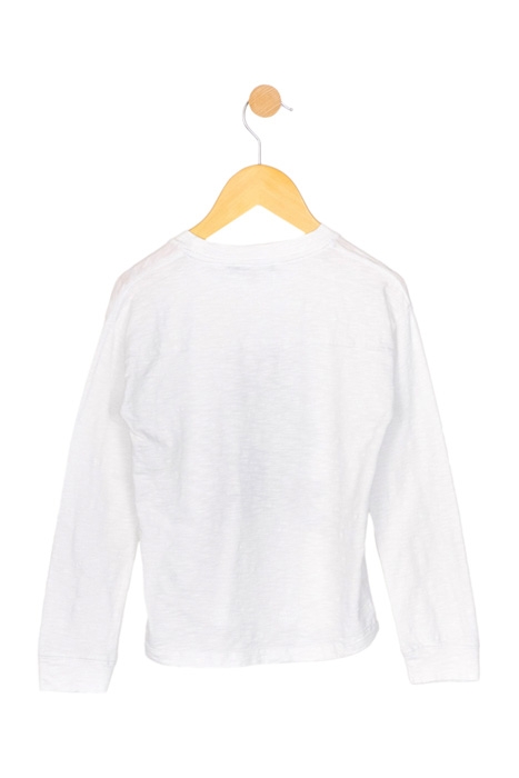 CREWNECK T-SHIRT YOKE LS WHITE 2