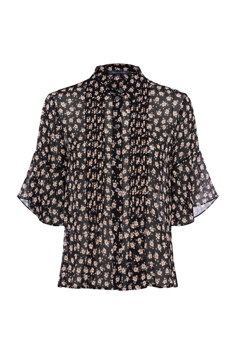 ESO AURA DITSY PINTUCK SHIRT BLACK MULTI 4