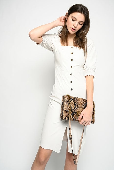 LUNATICO ABITO SIMILPELLE WHITE + WHITE 1