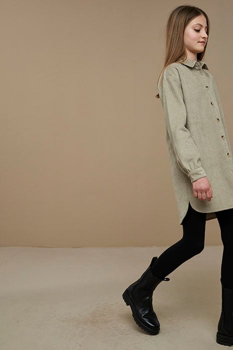 GIRLS RIB CORD DRESS SAND 4