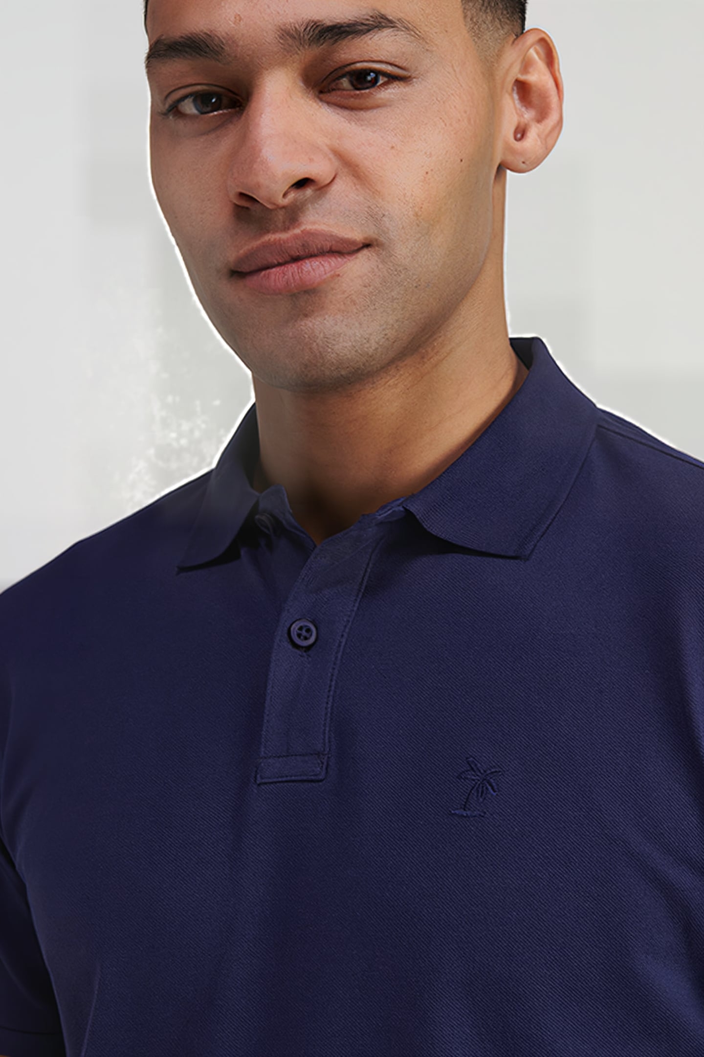 MEN PIQUE STRETCH POLO JUSTIN DARK NAVY BLUE 6