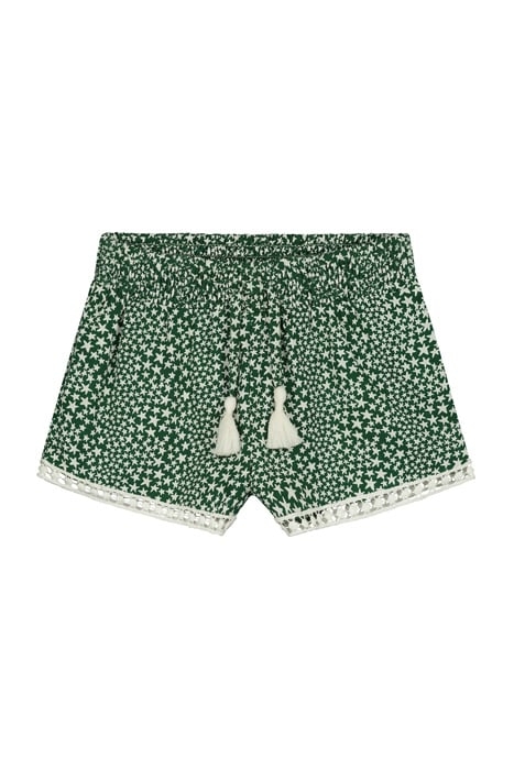 GIRLS TUVALU WOVEN SHORT HUNTER GREEN 1