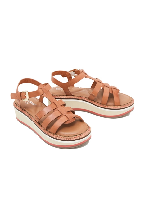 FISHERMAN LEATHER FLATFORM MID TAN 2