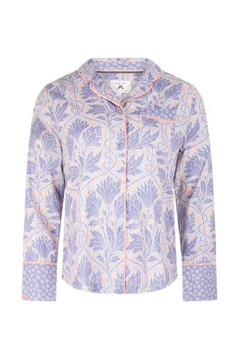 NINA WOVEN PJ SHIRT PURPLE MULTI 1