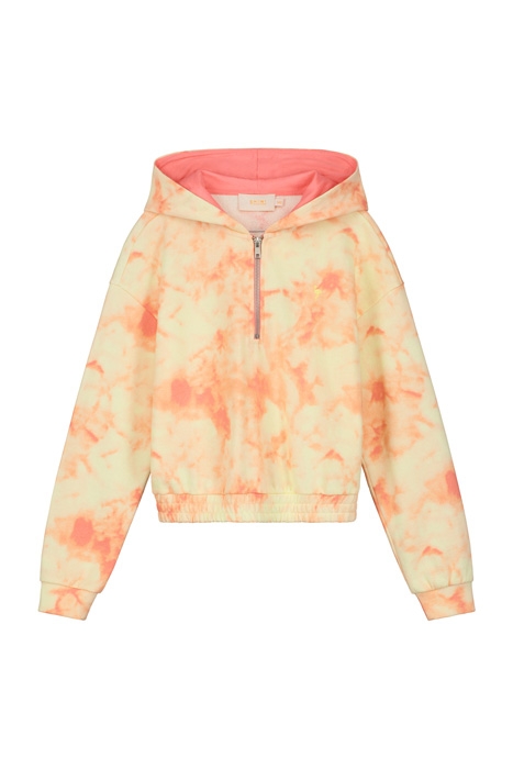 GIRLS QUINCY HOODIE TYE DYE STRAWBERRY PINK 1