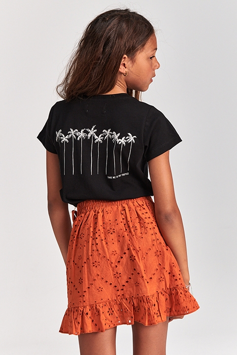 GIRLS CALIFORNIA SKIRT BRODERIE ANGLAISE SPICE ROUTE BROWN 3