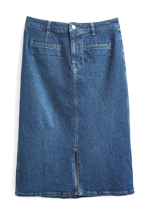 POPPY DENIM MIDI SKIRT MID DENIM 1
