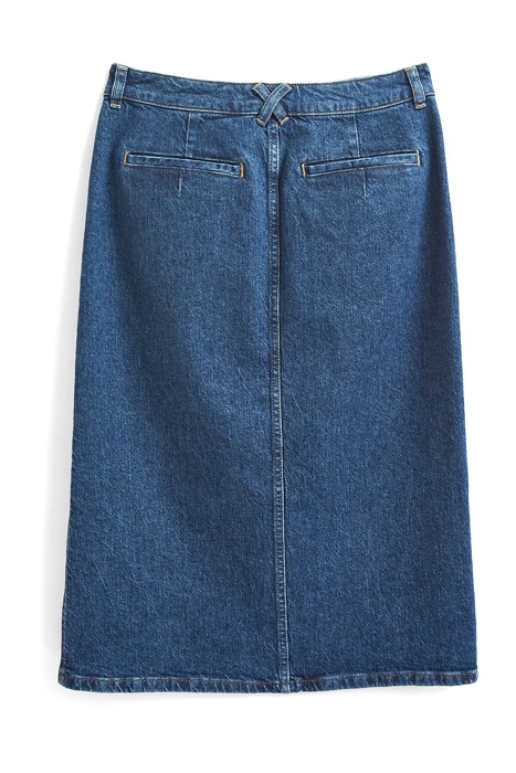 POPPY DENIM MIDI SKIRT MID DENIM 6