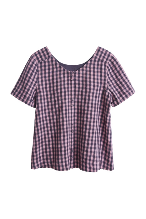 EDIE LINEN TOP PINK MULTI 1