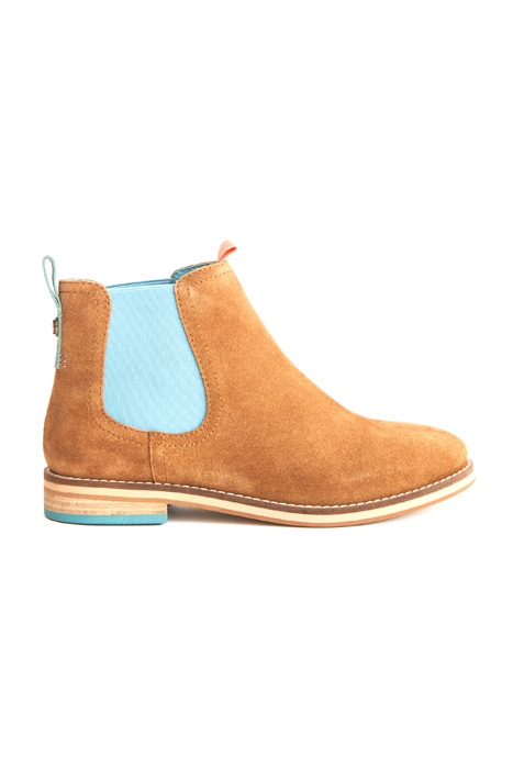 FLORA SUEDE CHELSEA BOOT MID TAN 1