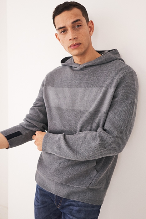 MAPLE COTTON HOODIE MID GREY 2