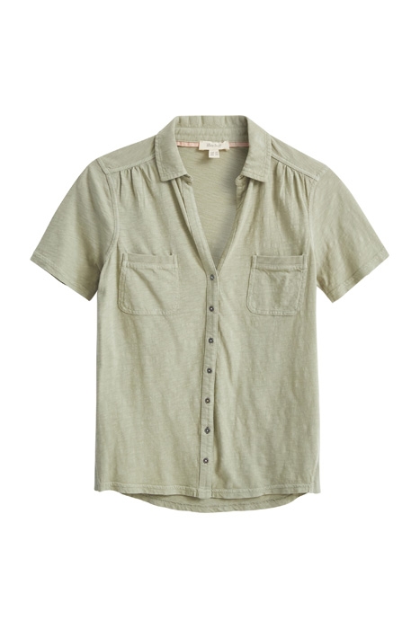 PENNY POCKET JERSEY SHIRT DUSTY GREEN 1