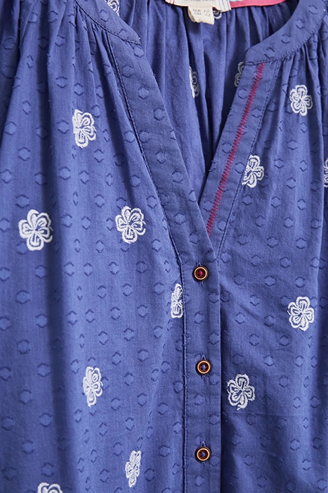 IDA COTTON EMBROIDERED SHIRT BLUE MULTI 3