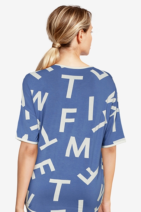 NW TOP T SHIRT KM BLUE PRINT 3