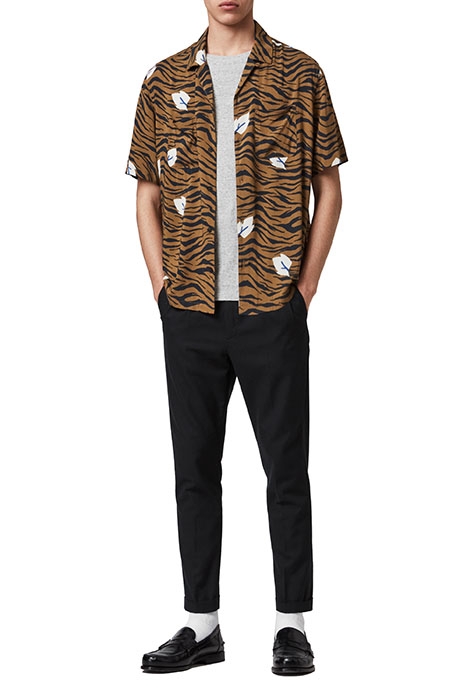 LAZARO SS SHIRT ORANGE/JET BLACK 3