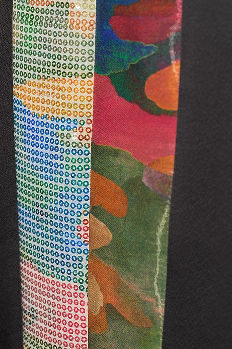 WOMEN'S LOOSE FIT VOLANT HEM MINI DRESS BLACK 5