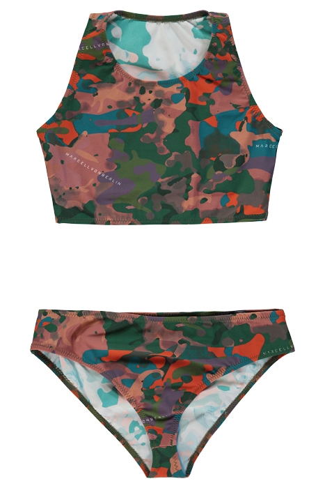 WOMEN‘S TWO PIECE SPORTY SWIMMING SET CAMOU PRINT 1