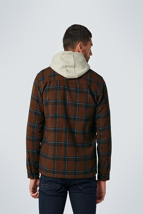 OVERSHIRT BUTTON CLOSURE CHECK WITH WOOL CAMEL 3