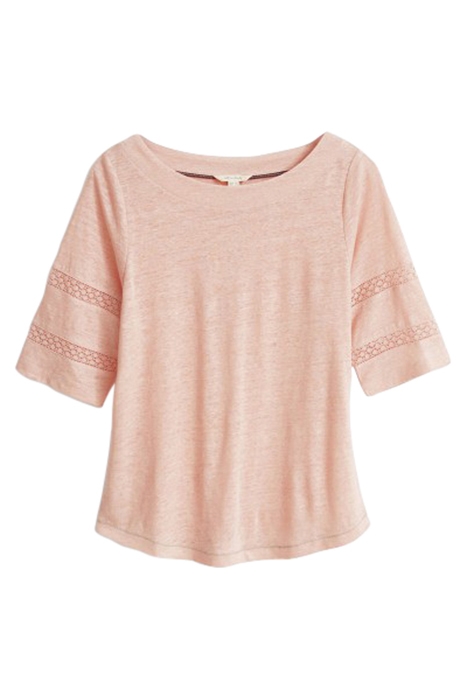 ROBIN LINEN JERSEY TOP  PINK 1