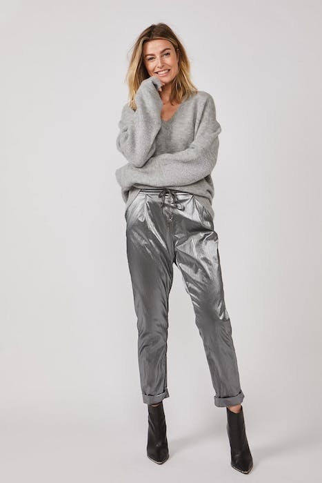 TROUSERS COATED FABRIC SMOKE 2