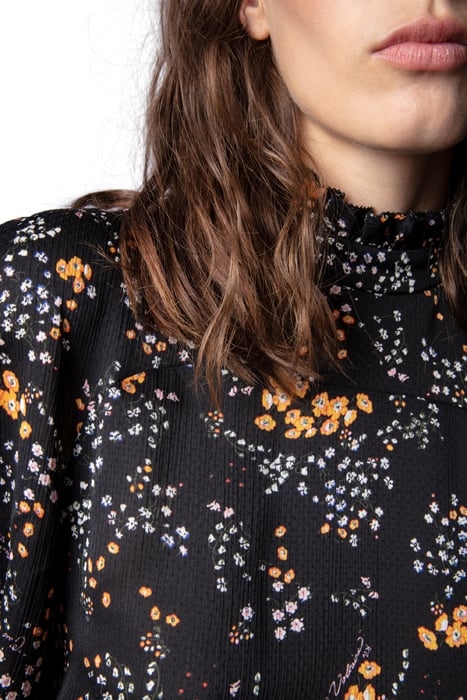 ROZA SPARK FLOWERS ROBE COURTE NOIR 4