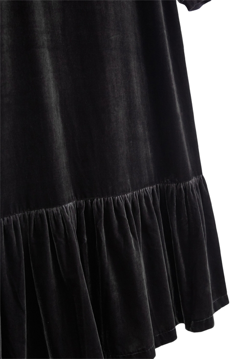 SADIE VELVET MINI DRESS DK GREY 5