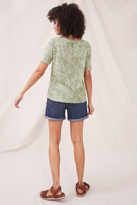 EZRA SCOOP PRINT TEE GREEN PRINT 3