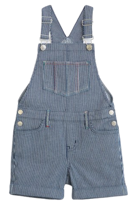 ISABELLE STRIPE SHORT DUNGAREE NAVY MULTI 1