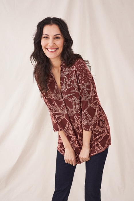 KARINA JERSEY TUNIC PLUM MLT 2