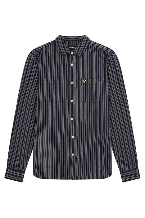 PINSTRIPE SHIRT DARK NAVY 5