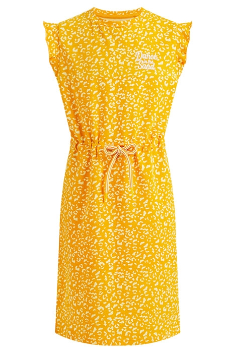 MEISJES JURK MET DESSIN YELLOW 1