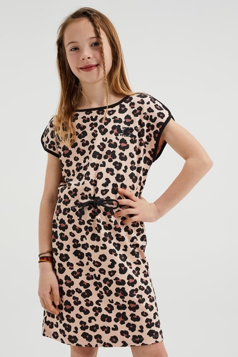 MEISJES JURK MET GLITTEROPDRUK DARK GREY 2