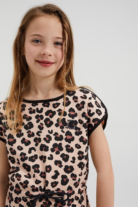 MEISJES JURK MET GLITTEROPDRUK DARK GREY 4