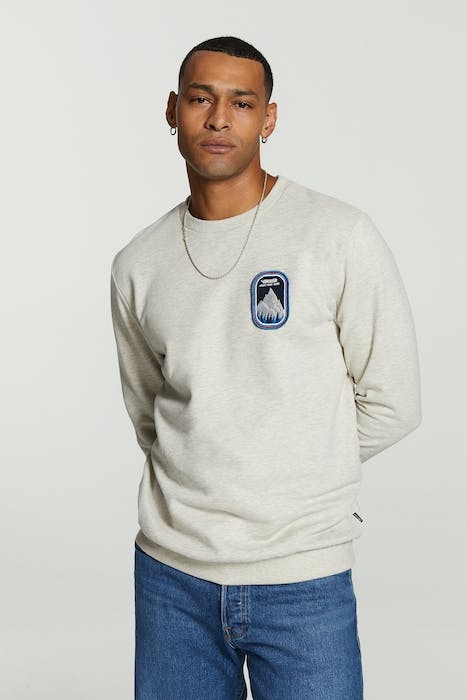 MEN VERBIER SWEATER LIGHT GREY MELANGE 2