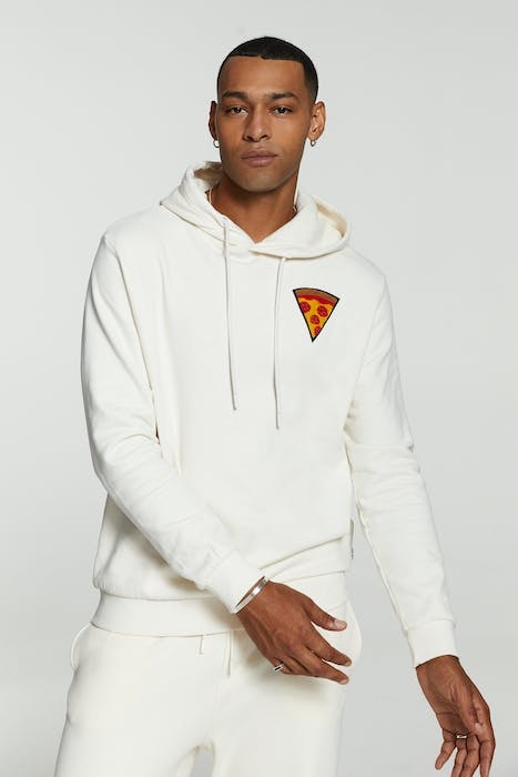 MEN PIZZA SLICE HOODIE JET STREAM WHITE 2