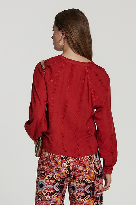 LADIES PLYMOUTH BLOUSE CLOVER STRIPE 2