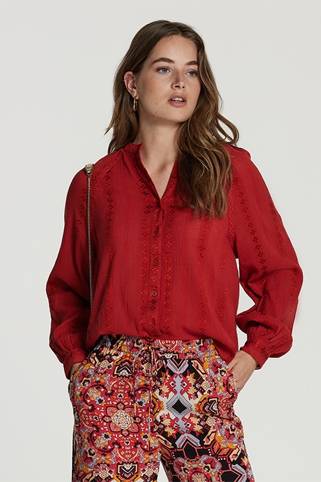 LADIES PLYMOUTH BLOUSE CLOVER STRIPE 1